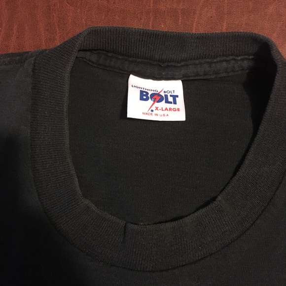 80s 90s Lightning Bolt NZ Surf Tee Rare - Picture 5 of 9